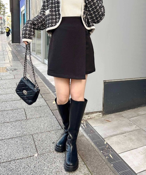 INGNI(イング)の「ラップミニスカパン(スカート・レディース・ブラック/グレー・FREE)」の13枚目の写真