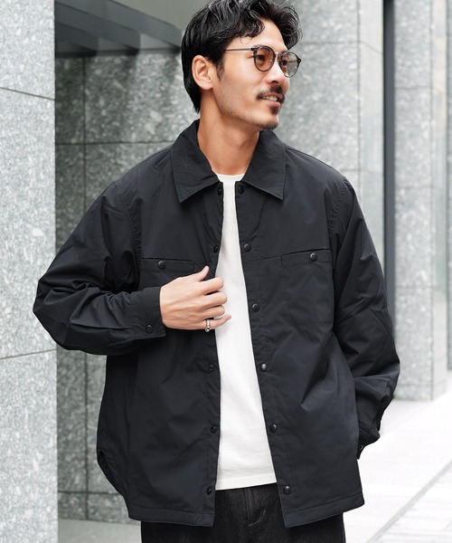 jiggys shop(ジギーズショップ)の「中綿入りストレッチブロードシャツ(シャツ/ブラウス・メンズ・ブラック/グレー/ブルー/ホワイト・MEDIUM/LARGE/X-LARGE)」の1枚目の写真