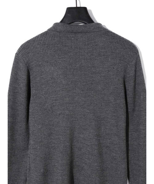 カーディガン MIDIUMISOLID for Ladies リブポロカラーカーディガン レディース MIDIUMISOLID for Ladies リブポロカラーカーディガン