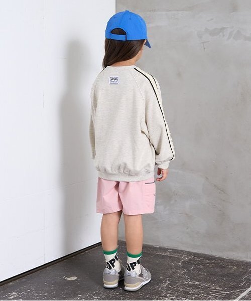 b・ROOM（ビールーム）の「ラインラグランスウェット（スウェット・キッズ・バイオレット/レモンイエロー/トップグレー/ターコイズブルー/オートミール/ブラック・100cm/120cm/150cm/110cm/140cm/130cm）」の15枚目の写真