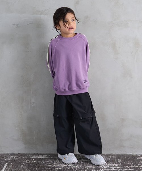 b・ROOM（ビールーム）の「ラインラグランスウェット（スウェット・キッズ・バイオレット/レモンイエロー/トップグレー/ターコイズブルー/オートミール/ブラック・100cm/120cm/150cm/110cm/140cm/130cm）」の20枚目の写真