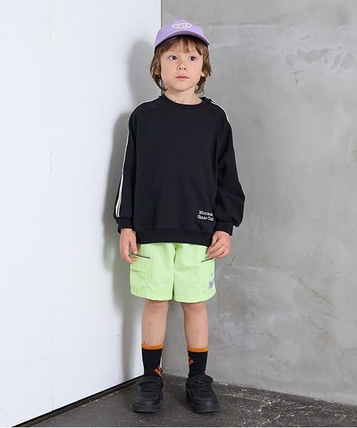 b・ROOM（ビールーム）の「ラインラグランスウェット（スウェット・キッズ・バイオレット/レモンイエロー/トップグレー/ターコイズブルー/オートミール/ブラック・100cm/120cm/150cm/110cm/140cm/130cm）」の22枚目の写真