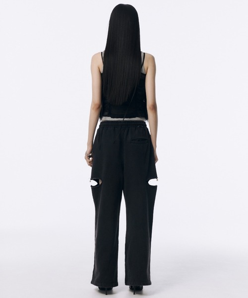 JOSE MOON(ジョゼムーン)の「SLIT SWEAT PANTS with PEARL/スリットスウェットパンツウィズパール(スウェットパンツ・レディース・チャコールグレー・36/38)」の22枚目の写真
