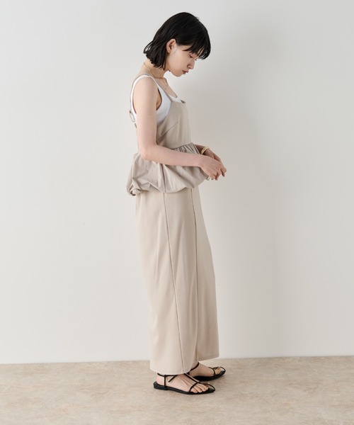 Shelly island（シェリーアイランド）の「ウエストペプラムキャミワンピース（ワンピース・レディース・ブラック/ホワイト・FREE）」の22枚目の写真