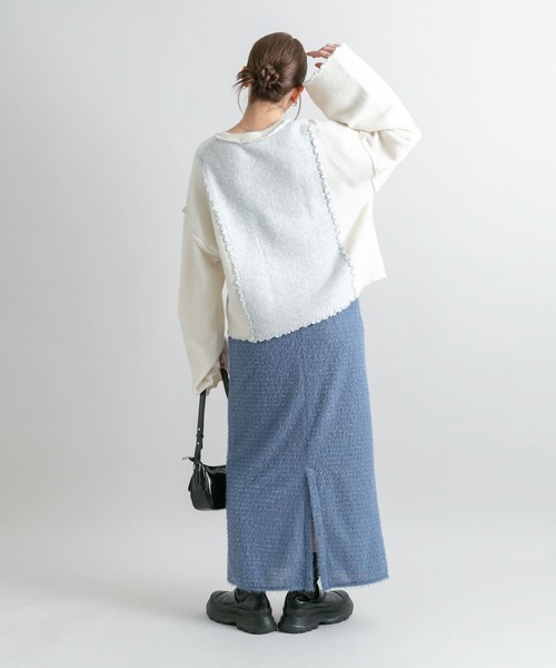 KBF（ケイビーエフ）の「ラメフェザースカート（スカート・レディース・アイボリー/ブラック/ブルー・ONE）」の19枚目の写真