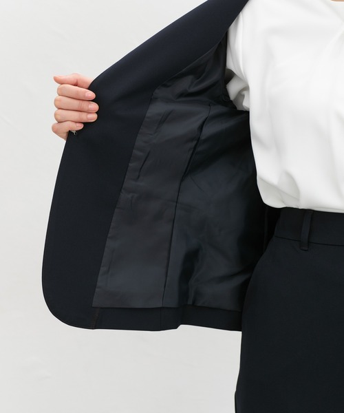 Honeys（ハニーズ）の「【ストレッチ・ウォッシャブル・イージーケア】セレモニー対応ノーカラージャケット（ノーカラージャケット・レディース・杢グレー/ベージュ/ネイビー/ブラック/グレイッシュベージュ・S/M/LL/L/3L）」の19枚目の写真