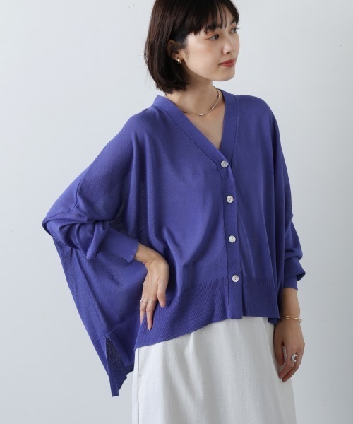 Bou Jeloud（ブージュルード）の「ＵＶ冷感さらさら長袖BOXカーディガン（カーディガン/ボレロ・レディース・パープル/ブラック/グレー系その他/オレンジ・FREE）」の6枚目の写真