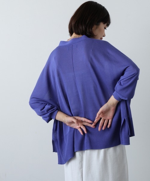 Bou Jeloud（ブージュルード）の「ＵＶ冷感さらさら長袖BOXカーディガン（カーディガン/ボレロ・レディース・パープル/ブラック/グレー系その他/オレンジ・FREE）」の10枚目の写真