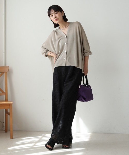 Bou Jeloud（ブージュルード）の「ＵＶ冷感さらさら長袖BOXカーディガン（カーディガン/ボレロ・レディース・パープル/ブラック/グレー系その他/オレンジ・FREE）」の18枚目の写真