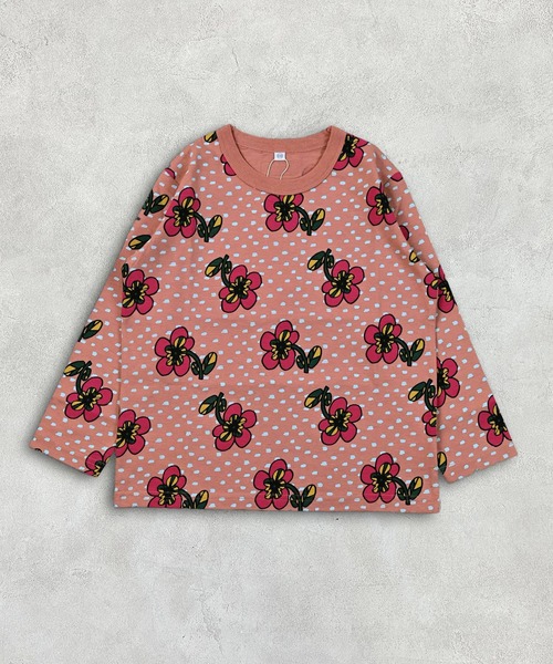 MARKEY'S（マーキーズ）の「ソウガラ長袖Tシャツ（Tシャツ/カットソー・キッズ・ベージュ/ブラック/ネイビー/グリーン/アイボリー/ライトブルー/ピンク/イエロー/チャコール/グレー・70/80/90/95/100/110/120/130/140/150）」の5枚目の写真