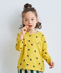 ミキハウス 総柄 イエロートップス Tシャツ 2点セット まとめ売り Tシャツ/カットソー（イエロー/黄色系・その他総柄