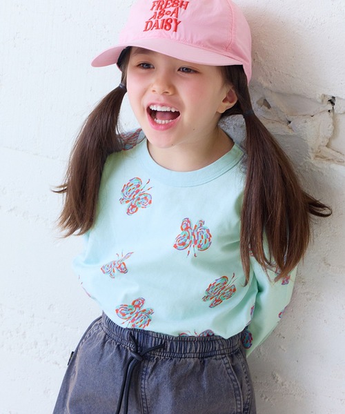 MARKEY'S（マーキーズ）の「ソウガラ長袖Tシャツ（Tシャツ/カットソー・キッズ・ベージュ/ブラック/ネイビー/グリーン/アイボリー/ライトブルー/ピンク/イエロー/チャコール/グレー・70/80/90/95/100/110/120/130/140/150）」の7枚目の写真