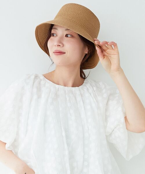 le.coeur blanc（ルクールブラン）の「《WEB限定アイテム》ペーパーバケットハット（ハット・レディース・アイボリー/ベージュ/ブラック・FREE）」の7枚目の写真