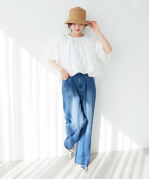 le.coeur blanc（ルクールブラン）の「《WEB限定アイテム》ペーパーバケットハット（ハット・レディース・アイボリー/ベージュ/ブラック・FREE）」の9枚目の写真