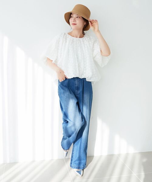 le.coeur blanc（ルクールブラン）の「《WEB限定アイテム》ペーパーバケットハット（ハット・レディース・アイボリー/ベージュ/ブラック・FREE）」の10枚目の写真