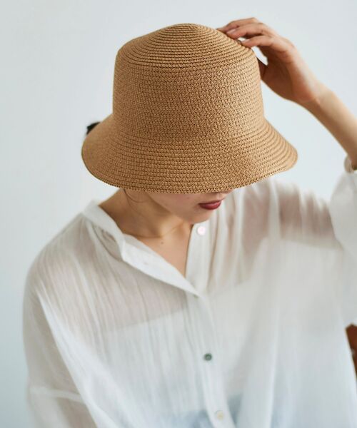 le.coeur blanc（ルクールブラン）の「《WEB限定アイテム》ペーパーバケットハット（ハット・レディース・アイボリー/ベージュ/ブラック・FREE）」の12枚目の写真