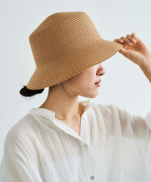 le.coeur blanc（ルクールブラン）の「《WEB限定アイテム》ペーパーバケットハット（ハット・レディース・アイボリー/ベージュ/ブラック・FREE）」の13枚目の写真