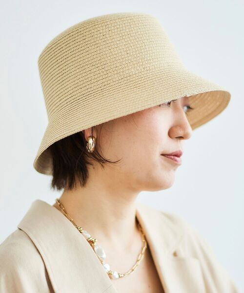 le.coeur blanc（ルクールブラン）の「《WEB限定アイテム》ペーパーバケットハット（ハット・レディース・アイボリー/ベージュ/ブラック・FREE）」の15枚目の写真