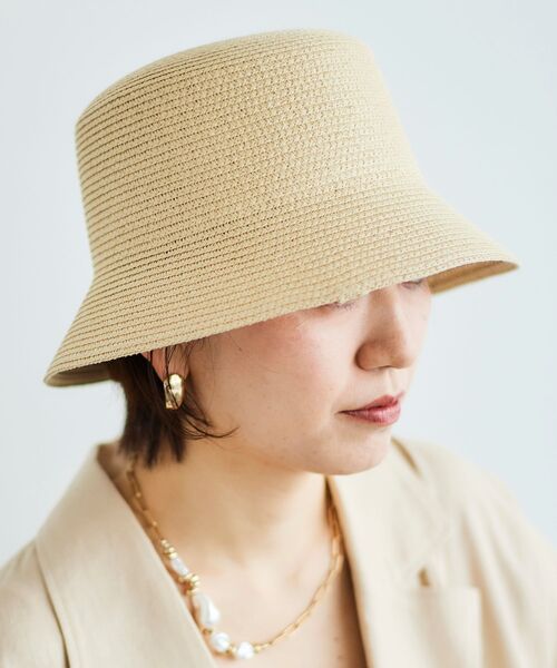 le.coeur blanc（ルクールブラン）の「《WEB限定アイテム》ペーパーバケットハット（ハット・レディース・アイボリー/ベージュ/ブラック・FREE）」の16枚目の写真