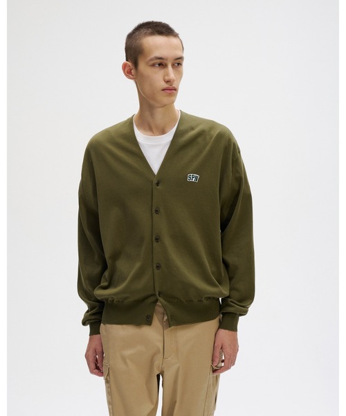 SOPHNET.（ソフネット）の「SPN WAPPEN KNIT CARDIGAN（カーディガン/ボレロ・メンズ・ブラック/ライトブルー/グレー/カーキ・MEDIUM/LARGE/X-LARGE/SMALL）」の5枚目の写真