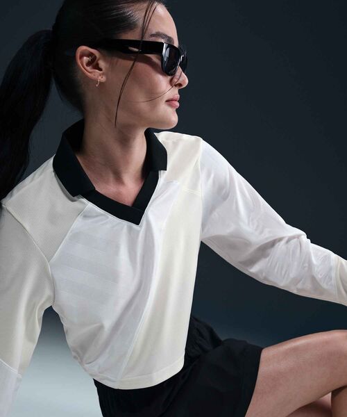 NIKE(ナイキ)の「ナイキ スポーツウェア ウィメンズ ロングスリーブ クロップド ジャージー / Nike Sportswear Women's Long-Sleeve Cropped Jersey HF9508-100 White(ジャージ・レディース・ホワイト・XL/M/XS/L/S/2XL)」の5枚目の写真