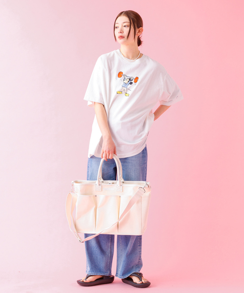 VegieBAG(ベジバッグ)の「【VegieBAG/ベジバッグ】LARGE / キャンバストートバッグ / 大容量(A4収納可能)【WEB限定】(トートバッグ・レディース・ブラック/アイボリー・フリー)」の5枚目の写真