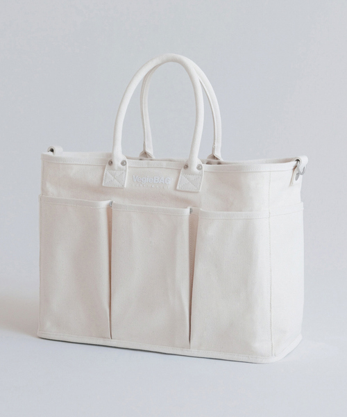 VegieBAG(ベジバッグ)の「【VegieBAG/ベジバッグ】LARGE / キャンバストートバッグ / 大容量(A4収納可能)【WEB限定】(トートバッグ・レディース・ブラック/アイボリー・フリー)」の8枚目の写真