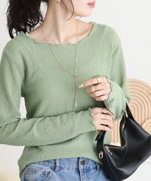 mitis（ミティス）の「mitis バブルシャーリング クルーネックネックロンT（Tシャツ/カットソー）」