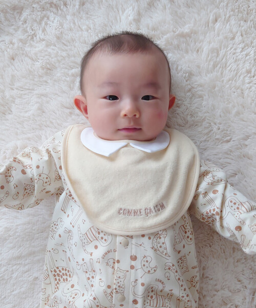 COMME CA ISM（コムサイズム）の「【リバーシブル】動物柄プリント スタイ（その他ベビー用品・キッズ・ピンク/ミント/ベージュ/ネイビー・FREE）」の2枚目の写真