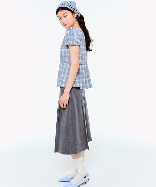 FEKETE（フェケテ）の「PUFF SLEEVE CHECKED BLOUSE / チェック