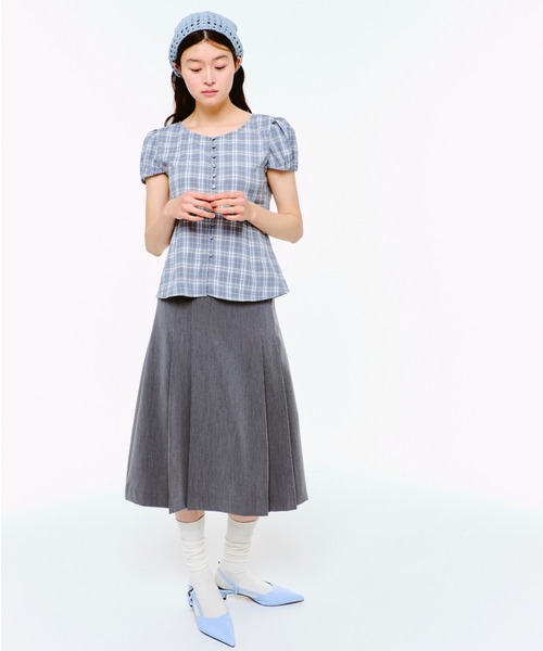 FEKETE（フェケテ）の「PUFF SLEEVE CHECKED BLOUSE / チェック