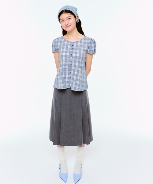 FEKETE（フェケテ）の「PUFF SLEEVE CHECKED BLOUSE / チェック