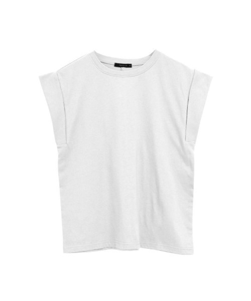 aquagarage（アクアガレージ）の「フレンチスリーブカットソー Tシャツ（Tシャツ/カットソー・レディース・ホワイト/チャコール/ブラック・M/L）」の5枚目の写真
