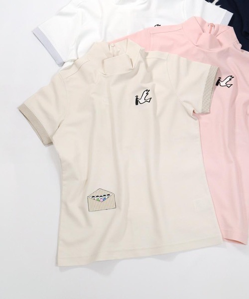 UV冷感ハイネック刺繍プルオーバー（Tシャツ/カットソー）｜Picone