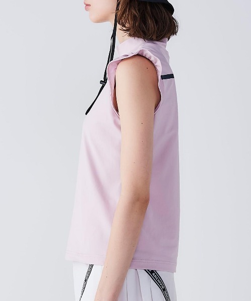 archivio(アルチビオ)の「<LADIES>肩フリルUV速乾ノースリトップス(Tシャツ/カットソー・レディース・ピンク/ホワイト/ブラック・S/M/L)」の13枚目の写真