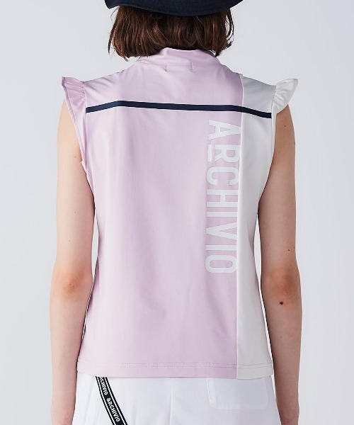archivio(アルチビオ)の「<LADIES>肩フリルUV速乾ノースリトップス(Tシャツ/カットソー・レディース・ピンク/ホワイト/ブラック・S/M/L)」の14枚目の写真