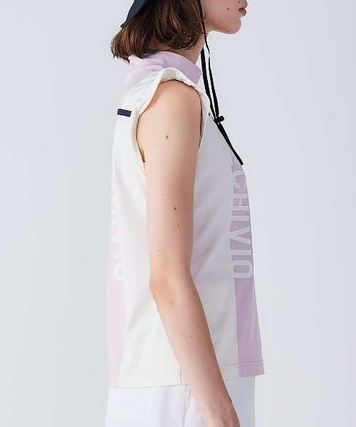 archivio(アルチビオ)の「<LADIES>肩フリルUV速乾ノースリトップス(Tシャツ/カットソー・レディース・ピンク/ホワイト/ブラック・S/M/L)」の15枚目の写真