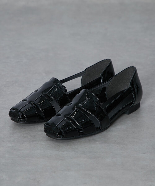 un dix cors(アンディコール)の「libero/エナメルグルカサンダル(サンダル・レディース・ホワイト/ブラック・S/M/L)」の13枚目の写真