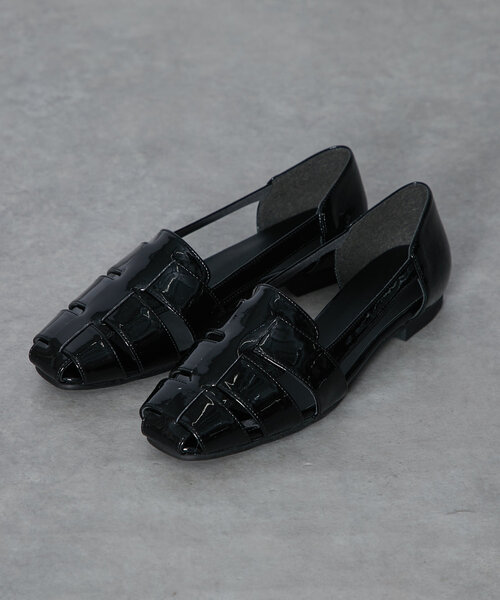 un dix cors(アンディコール)の「libero/エナメルグルカサンダル(サンダル・レディース・ホワイト/ブラック・S/M/L)」の14枚目の写真