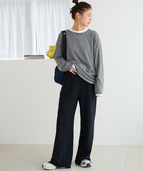 JOURNAL STANDARD relume（ジャーナルスタンダード　レリューム）の「《追加/2枚セット》3WAYレイヤードニットプルオーバー（ニット/セーター・レディース・カーキ/グレー・FREE）」の3枚目の写真