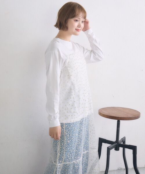 RETRO GIRL(レトロガール)の「キラキラ刺繍キャミOP(ワンピース・レディース・ブラック/オフホワイト・FREE)」の13枚目の写真