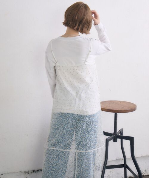 RETRO GIRL(レトロガール)の「キラキラ刺繍キャミOP(ワンピース・レディース・ブラック/オフホワイト・FREE)」の15枚目の写真