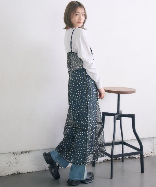 RETRO GIRL(レトロガール)の「キラキラ刺繍キャミOP(ワンピース・レディース・ブラック/オフホワイト・FREE)」の17枚目の写真