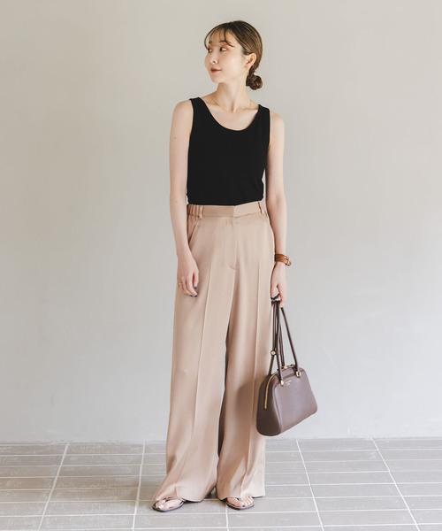 Noble(ノーブル)の「カップ付きコンフォートリブタンク(タンクトップ・レディース・ホワイト/ブラック/ブラウン・FREE)」の5枚目の写真