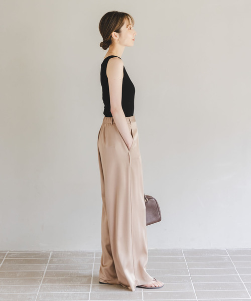 Noble(ノーブル)の「カップ付きコンフォートリブタンク(タンクトップ・レディース・ホワイト/ブラック/ブラウン・FREE)」の6枚目の写真