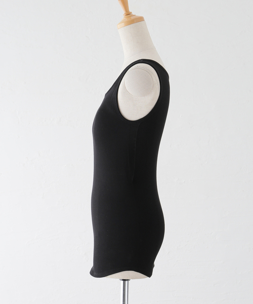 Noble(ノーブル)の「カップ付きコンフォートリブタンク(タンクトップ・レディース・ホワイト/ブラック/ブラウン・FREE)」の13枚目の写真