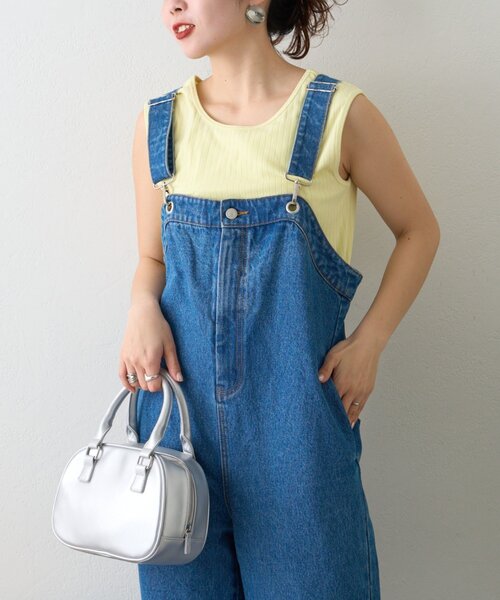 CIAOPANIC TYPY（チャオパニックティピー）の「【販売枚数13万枚突破!!】＜抗菌防臭＞2WAY配色タンクトップ（タンクトップ・レディース・イエロー/ピンク/オリーブ/オレンジ/サックスブルー/グレー系その他/キャメル/ホワイト/チャコールグレー/ブラック/グリーン/ブルー/ブラウン/レッド/ローズ/ブルー系その他/ベージュ/ブラウン系その他2・ONE SIZE）」の22枚目の写真