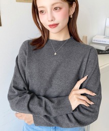 選べるネックデザイン。アンチピリング+自宅で洗えるウォッシャブル加工。ホールガーメントニットプルオーバー