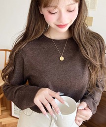 選べるネックデザイン。アンチピリング+自宅で洗えるウォッシャブル加工。ホールガーメントニットプルオーバー