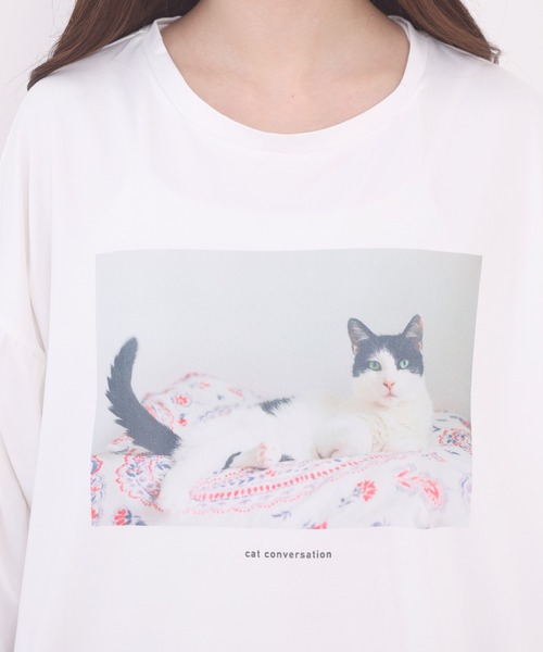 FUNALIVE（ファンアライブ）の「CAT DAYワンピース（ルームワンピース・レディース・ベージュ系その他/ホワイト系その他/グレー系その他・M-L）」の20枚目の写真